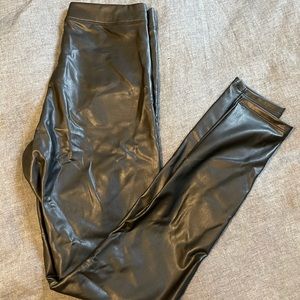 Express high rise vegan leather leggings